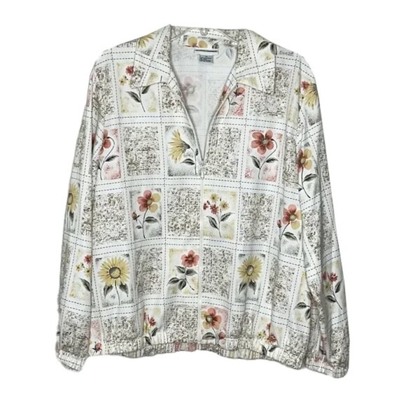 ❤️ ALFRED DUNNER Floral Jacket Size 14 - Picture 1 of 4